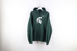 Vintage Nike Mens Small Faded Michigan State University Hoodie Sweatshirt Green - £46.68 GBP
