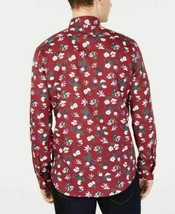 $198 Michael Kors Men&#39;s Slim-Fit Floral Shirt, Color: RASPBERRY, Size: Large - £39.56 GBP