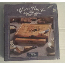 Cheese Board with Knife Storage And Knife Set NIB 9&quot; x 9&quot; x 1.5&quot; - £13.75 GBP