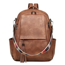 Leather Backpack Purse For Women Fashion Backpacks, Designer Mutiple Pockets Lad - £65.89 GBP