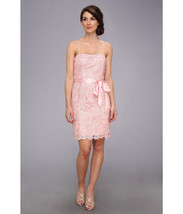 Adrianna Papell New Pink Lace Strapless Party Cocktail Dress   10 - $177.21