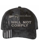 I WILL NOT COMPLY HAT with AK47 AR15 Gun Embroidered Adjustable Hat-Vari... - £18.88 GBP