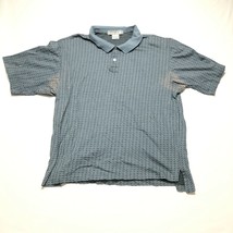 Tiger Woods Polo Shirt Mens XL Blue Checkered Short Sleeve Logo Collared... - $11.29