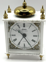 Linden Black Forest Alarm Clock Made in West Germany Brass Single Bell Works VTG - £31.97 GBP
