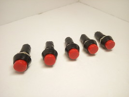 5X Pack Maintained Round Red On Off 2 Pins Push Button Power Switch 3A 250V Lot - £8.57 GBP