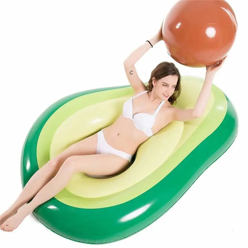 Summer Large Avocado Swim Ring Floating Pvc Outdoor Adult Aerate Water Sports - £44.49 GBP