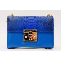 The Toskana Sax Blue Snake Leather Handbag image 2
