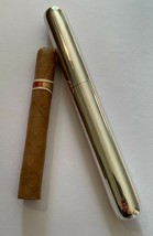 Cigar Case Tube 925 Sterling Silver Luxury VIP Holder Gift Portable Bachelor - £443.08 GBP
