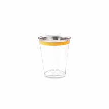 BaydenB Plastic Clear Shot Cups with Gold Rim - 2.5oz | Round | Pack of ... - £62.98 GBP+