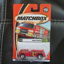 Matchbox 2002 Carded #75 Water Pumper Fire Truck 1/64 Diecast Mint on Ca... - $8.54