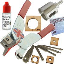 Glass Cutting Tools Kit Glass Drill Bits Glass Hole Saw Drills Holes in Bottles - £62.62 GBP