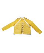Freddie Mercury Yellow Wembley Faux Leather Jacket Costume XL Military B... - £36.90 GBP