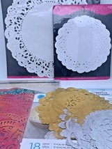 60 Pcs Decorative Round Lace Papers Lace Table Doilies, Assorted Patterns Crafts - £11.14 GBP