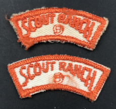 Lot of Two (2) Vintage Boy Scouts BSA Orange Scout Ranch Patch 1.75&quot; x 0... - £9.40 GBP