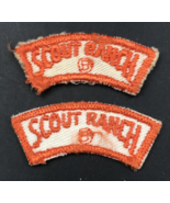 Lot of Two (2) Vintage Boy Scouts BSA Orange Scout Ranch Patch 1.75&quot; x 0... - $12.19