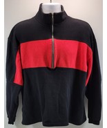 M) Marlboro Unlimited Gear Men Black Red 1/2 Zip Collared Pullover Jacke... - £15.57 GBP