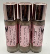 3 pack Revolution London Concealer and Definer Full Coverage Foundation F7 - $18.69