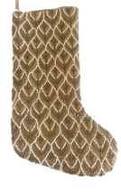 Nantucket Home Luxury Christmas Stocking Gold Ivory Beaded 20&quot; Beautiful... - £38.35 GBP