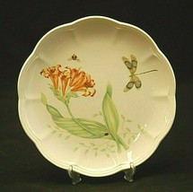 Butterfly Meadow Dragonfly by Lenox 9&quot; Luncheon Plate Butterflies Floral Accents - £17.30 GBP