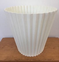 Vtg 1960s Fesco Pop Art White Plastic Waste Paper Basket Desk Trash Can ... - £118.14 GBP