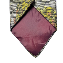 Courchevel Men&#39;s Tie Necktie Multicolor Floral 100% Silk Tied Union Made... - £17.18 GBP
