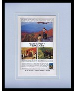 1964 Virginia Travel Tourism Framed 11x14 ORIGINAL Vintage Advertisement - $44.54