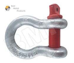 (2) 1&quot; Anchor Shackle with Red Pin - G209, Forged Steel, 18,700 lbs WLL ... - £27.21 GBP