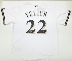 Christian Yelich Autographed &quot;18 Nl Mvp&quot; Cool Base White Brewers Jersey Steiner - £433.79 GBP