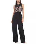 JS COLLECTIONS Women&#39;s Sequined Palazzo Jumpsuit Black Blush Size 16 $268 - £100.76 GBP