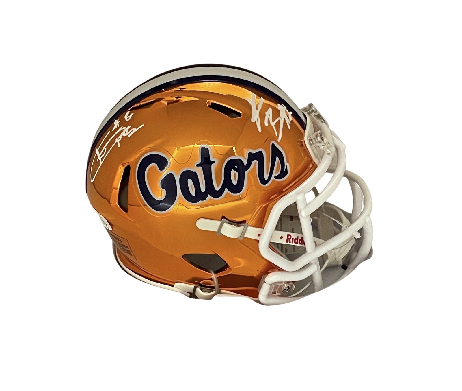 KADARIUS TONEY &  TREVON GRIMES SIGNED Autographed Chrome GATORS Mini Helmet JSA - £142.22 GBP