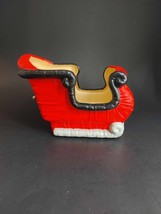 VTG Kimple Quilted Mold Santa Sleigh Musical Plays Rudolph Red Nosed Reindeer - £11.70 GBP