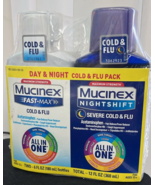 2 PACK Mucinex Day &amp; Night Cold Flu Pack Maximum Strength 6 oz ea Exp09/... - $14.84