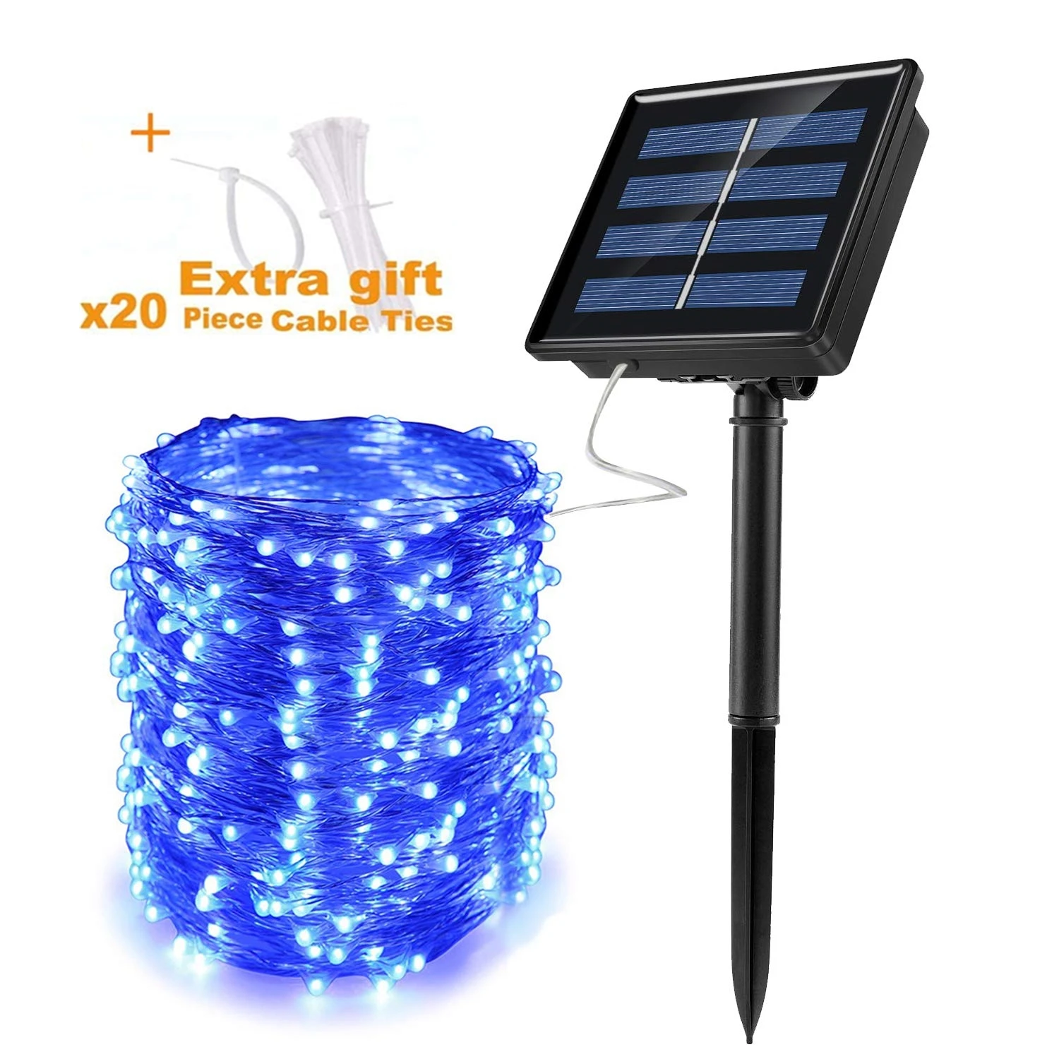 Solar Powered String Lights Outdoor Fairy Lights String Home Patio Garden Gate Y - £60.23 GBP