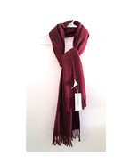 Liz Claiborne Burgundy Heather Fringed Scarf Shawl NEW - $27.35 CAD