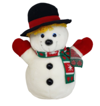 17&quot; Vintage 1988 Dakin Snowman W Hat + Scarf Christmas Stuffed Animal Plush Toy - £59.29 GBP