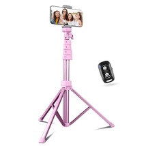 62&quot; Phone Tripod &amp; Selfie Stick, Extendable Cell Phone Tripod Stand With Wireles - £34.36 GBP