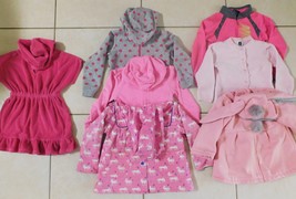 Toddler Girls Lot 7 Outerwear 3/4/4T See Desc Preowned (R) - £21.57 GBP