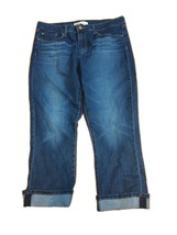 Levi Strauss Signature Mid-Rise Capri Jean Women&#39;s 12 W31 Denim Cuffed Hem  - $14.99