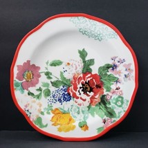 The Pioneer Woman Country Garden 8.5&quot;  Round Stoneware Salad Plate with Red Rim - $13.05