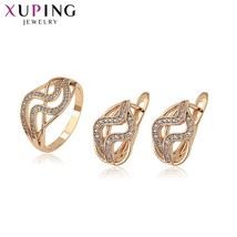 Xuping Fashion Wave Shape Gold Color Jewelry Sets Beautiful Valentine&#39;s Gifts fo - £23.57 GBP