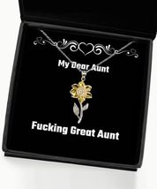 Useful Aunt Gifts, Fucking Great Aunt, Aunt Sunflower Pendant Necklace from - £38.67 GBP