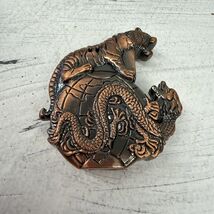 Vintage Struggle Between A Dragon And  A Tiger Lighter - $18.81