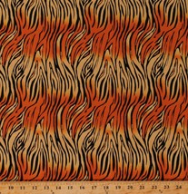 Cotton Tigers Animal Print Stripes Animals Fabric Print by the Yard D478.37 - £10.12 GBP