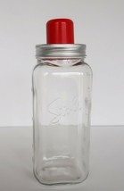 Stoli glass measured mason jar cocktail shaker with lemon lime strainer ... - £19.53 GBP