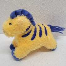 Vintage Gymboree Baby Yellow Blue Zebra Mini Plush Finger Puppet - $348.27 MXN