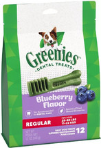 Greenies Regular Dental Dog Treats Blueberry 48 count (4 x 12 ct) Greeni... - $131.23