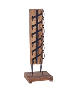 vidaXL Teak Wood Wine Rack for Six Bottles Solid Floor Stand - €140,72 EUR