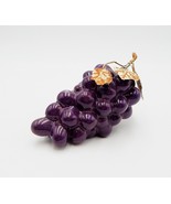 Pier 1 One Imports Ceramic Grapes Bunch Fruit Purple Metal Leaves - £14.02 GBP