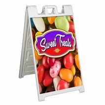 Sweet Treats Candy Signicade 24x36 A Frame Plastic Sidewalk Sign Carnival Food - £33.57 GBP+