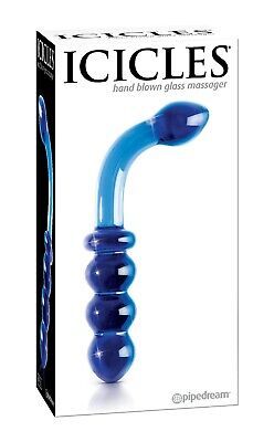ICICLES No. 63 LUXURIOUS HAND BLOWN GLASS DOUBLE SIDED ANAL PLUG MASSAGER - $39.59